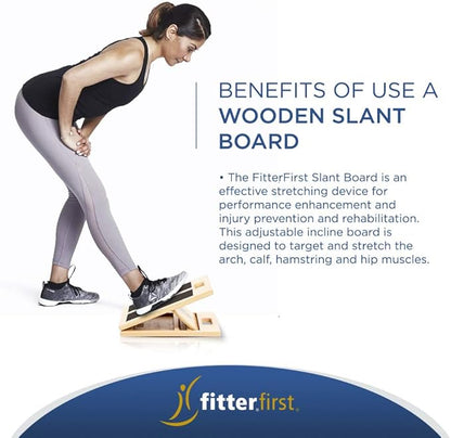 Fitterfirst Wooden Slant Board – Regular - 12”