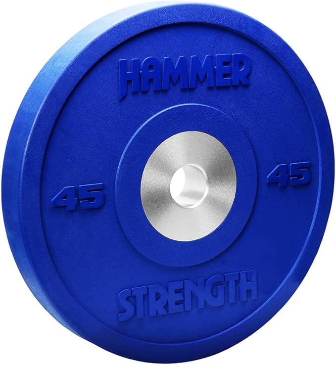 Hammer Strength 45Lb Blue Premium Rubber Bumper Plate