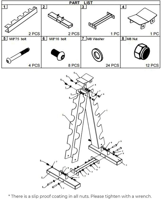 A-Frame Dumbbell Weight Rack storage Rack