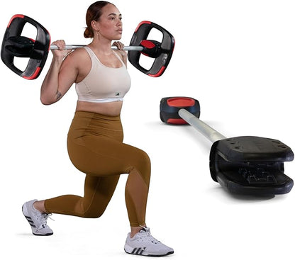 Les Mills™ SMARTBAR™ Exercise Barbell for Total Body Workouts, for Use with Free Weights at Home Workout Equipment, Workout Weights Plates, Hand Weights for Total Body Workouts