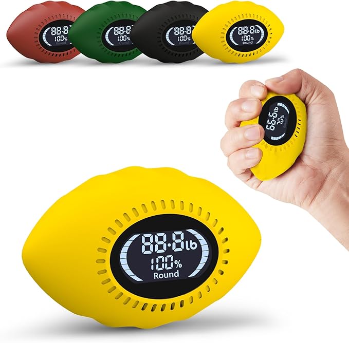 Hand Grip Strengthener 500 Lbs Rechargeable Grip Strength Trainer with Cheers & Progress Bars Electronic Stress Relief Ball for Adults/Kids Digital Hand Grip Training-Forearm-Gripper-Finger for Sport Home School