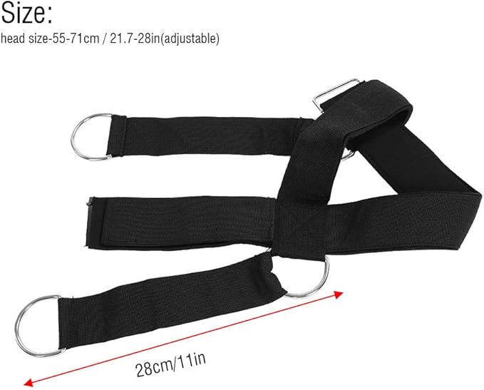 Yosoo Head Neck Training, Neck Harness for Weight Lifting, Head Weight Lifting Belt, Nylon Head Weight Lifting Harness Neck Strap Strength Fitness Exercise Belt Gym Belt