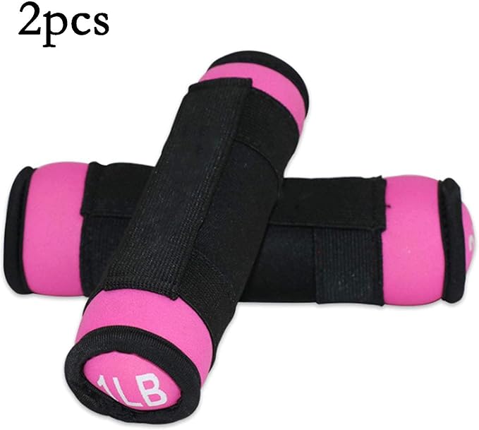 XXYXXY Weigh Soft Dumbbells for Men and Women While Walking, Weightlifters with Handles for Walking, Running, Physical Therapy, Aerobics (1 Pound Set, Pink), Red plus Black