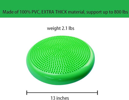 3-Pack Wiggle Seat Wobble Cushion with Pump, Stability Balance Disc for Core Strengthening, Exercise and Therapy, for Adults & Kids (8 Color)