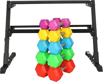 Signature Fitness Colored Rubber Coated Hex Dumbbell Weight Set,Multiple Packages