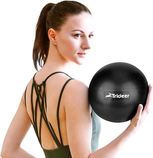 Trideer Pilates Ball 9 Inch Core Ball, Small Exercise Ball with Exercise Guide Barre Ball Mini Yoga Ball for Pilates, Yoga, Core Training, Physical Therapy, Balance, Stability, Stretching