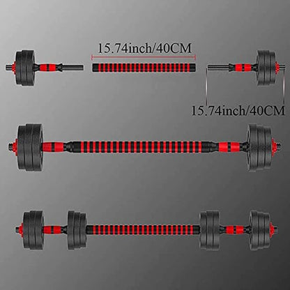 Dumbbell Bars Adjustable Dumbbell Weight Set Barbell Lifting 2 x 15.74in Bars 1 x 15.74in Connecting