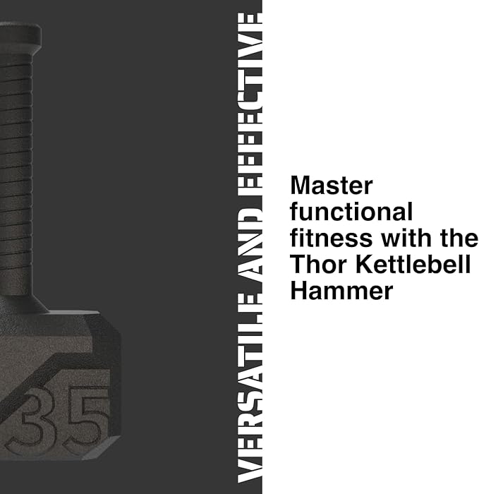 Tribe WOD Hammer Kettlebell 15-70lb + Adjustable | Cross Training Workout Equipment for Muscle Building, Cardio Fitness, Weights for Women & Men | Strength Training Kettlebells- New