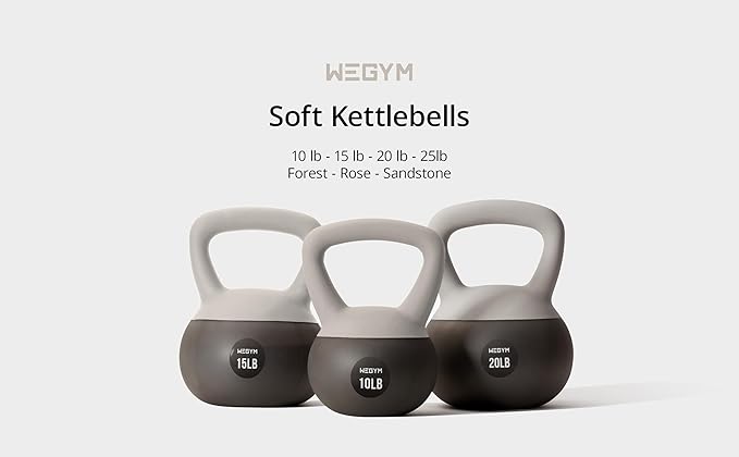 Soft Kettlebells with Cushioned Impact-Resistant Base and Anti-Slip, Wide-Grip Handle for Home Workouts, Weightlifting, and Personal Training