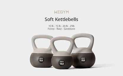 Soft Kettlebells with Cushioned Impact-Resistant Base and Anti-Slip, Wide-Grip Handle for Home Workouts, Weightlifting, and Personal Training