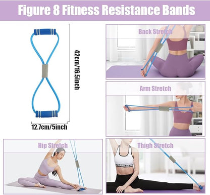 Thigh Master Thigh Exercise Equipment with 8 Shaped Resistance Band for Leg and Arm, Kegel Exercise Products for Women, Inner Thigh Exercise Equipment for Postpartum Rehabilitation