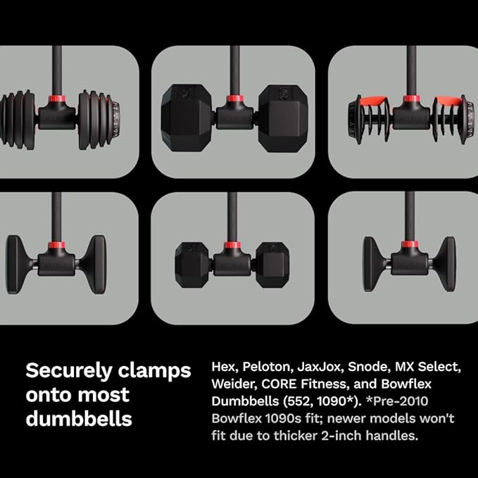 Jayflex Hyperbell Dumbbell Converter - Convert Dumbbells to Barbell Set and Kettlebell for Home Fitness - Adjustable & Up to 200 lb Capacity Weight Barbell for Weight Lifting