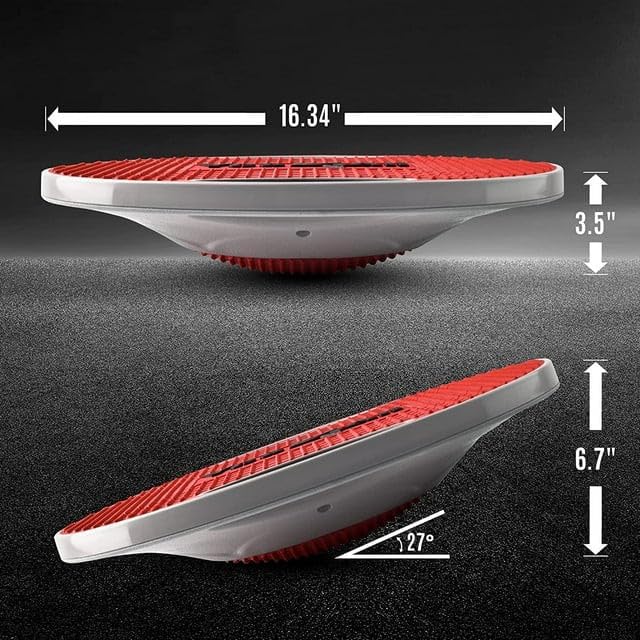 Yes4All Upgraded Wobble Balance Board, 16.34" TPE Non-slip, Stability Board for Home Gym, Standing Desk & Physical Therapy