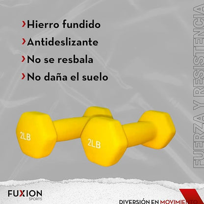 FUXION SPORTS Coated Pair Hand Weights All-Purpose, Home, Gym, Office, Exercise,