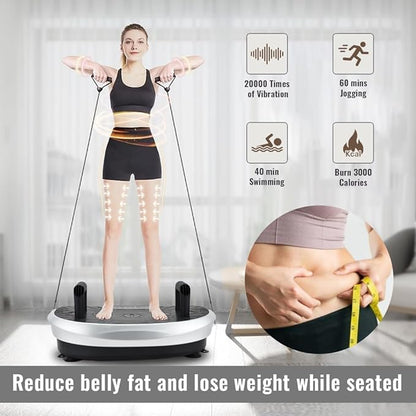 EILISON FITABS 3D Vibration Plate Exercise Machine - Oscillation, Pulsation + 3D Motion Vibration Platform | Whole Body Viberation Machine for Weight Loss, Shaping, Recovery, Toning, ABS