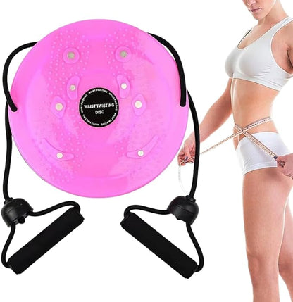 Waist Whisper Disc with Stretch Massager, Waist Whisper Exerciser with Pull Rope, Exercise abdominal exerciser - Home Body Shaping