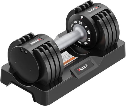 Adjustable Dumbbell Set 25LB Pair, Home Gym Weights with Non-Slip Handle, 5 in 1 Adjustable Dumbbells for Exercise and Full Body Strength Training