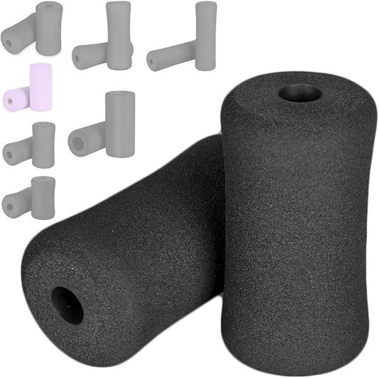 Sponge Foam Foot Pad Roller Pair, Used for Replacing Gym Exercise Equipment, Suitable for 1-inch Rod (Foam 5.12" X 2.76" Od X 0.87" Id)