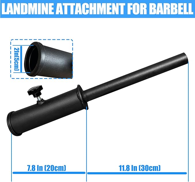 Viking Press Landmine Handle for 2-Inch Barbell, T-Bar Row Attachment Core Strength Training Accessories, Shoulder Press Landmine Attachment Equipment