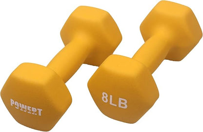 HEX Neoprene Dumbbell |Coated Colorful Hand Weights in Pair