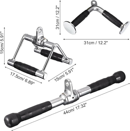 uxcell Tricep Press Down Cable Machine Attachment 1 Set