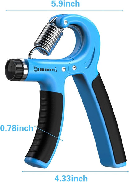 Hand Grip Strengthener with Adjustable Resistance, Wrist Strengthener, Forearm Gripper, Hand Workout Squeezer, Grip strength Trainer, Hand Grip Exerciser for Men and Women