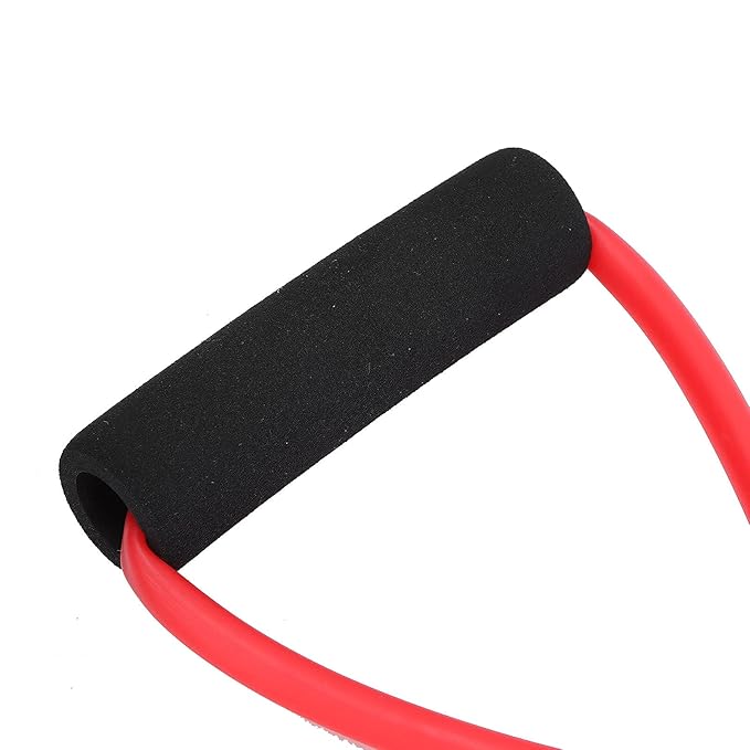 Resistance Bands, Resistance Exercise Band with Comfortable Handles, Body Exercise Resistance Band Household Fitness Elastic Stretch Training Band Strap for Strength Training Muscle Toning(red)