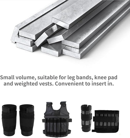 Stainless Steel Bars 2Pcs, 3.8 * 0.7'' Steel Rectangular Weights for Weighted Vest Weight-Bearing Training Toysandgames Strength Training