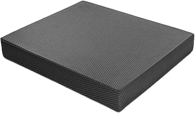 Balance Pad, Large Foam Mat, Exercise Knee Pad Cushion, Non-slip, Fitness, Yoga, Stability Training, Physical Therapy, Strength Workout, Black, 15.75"ｘ13"ｘ2"