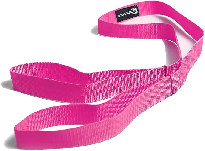 Myosource Kinetic Bands Tumble Pro X Ankle Straps Kit – Cheerleading Standing Tumbling Equipment, Gymnastics Backhandspring Trainer – Includes Flexibility Stunt Stretch Strap – Blue or Pink