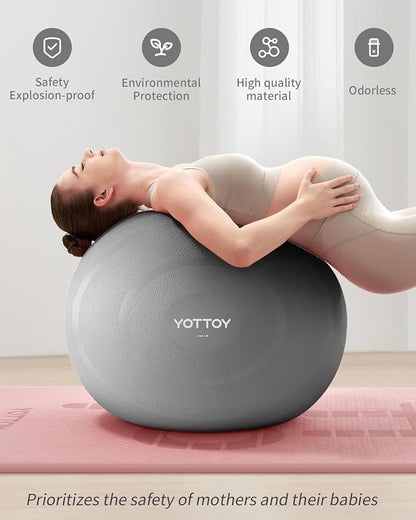 Anti-Burst Exercise Ball for Working Out, Yoga Ball for Pregnancy,Extra Thick Workout Ball for Physical Therapy,Stability Ball for Ball Chair Fitness with Pump