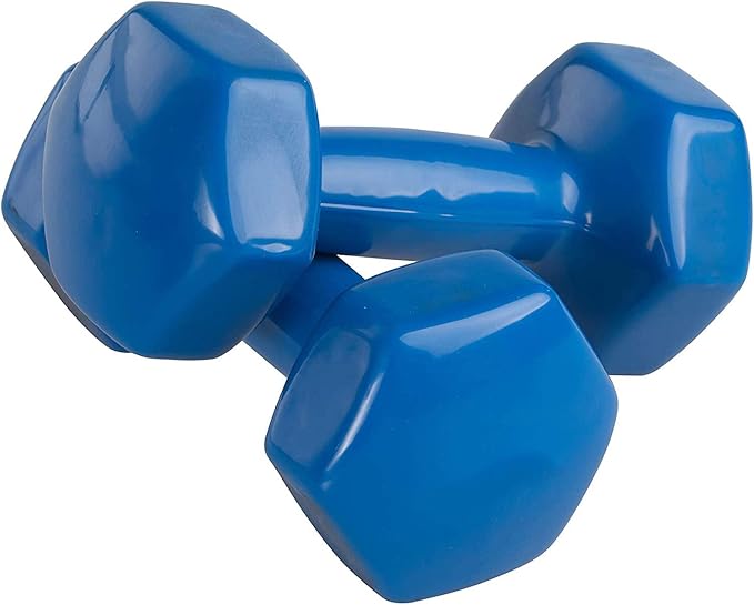 Set of 2 Neoprene Dumbbell Hand Weights, Anti-Slip, Anti-roll