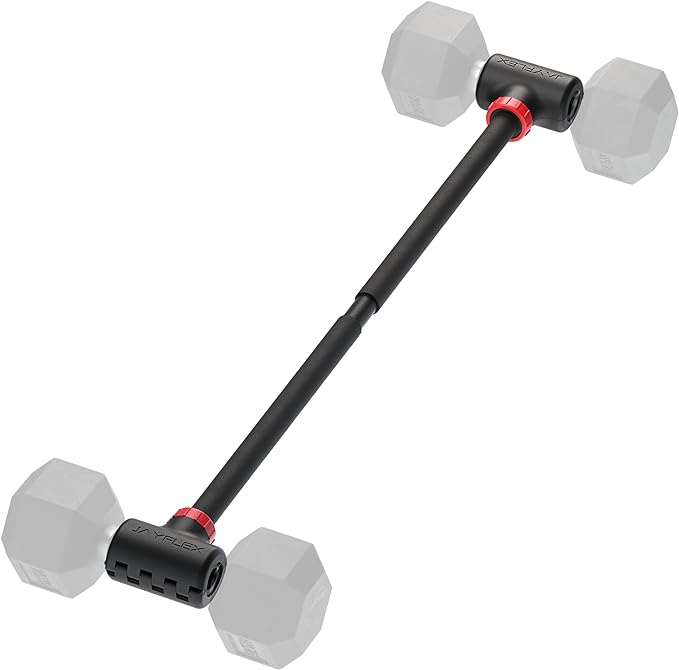 Jayflex Hyperbell Dumbbell Converter - Convert Dumbbells to Barbell Set and Kettlebell for Home Fitness - Adjustable & Up to 200 lb Capacity Weight Barbell for Weight Lifting