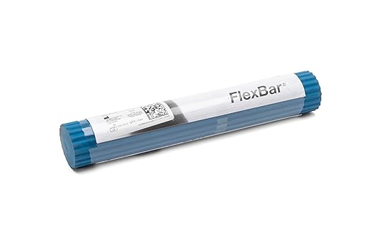 THERABAND FlexBar, Tennis Elbow Therapy Bar, Relieve Tendonitis Pain & Improve Grip Strength, Resistance Bar for Golfers Elbow & Tendinitis, Blue, Heavy, Advanced