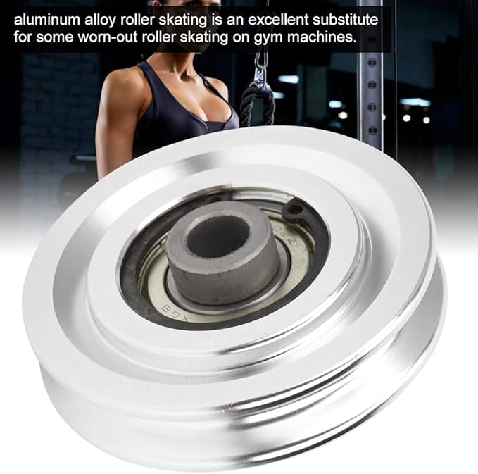 Fitness Pulley, Aluminium Alloy Pulley Strength Training Exercise Hardware Fitness Equipment Accessories for Fitness Equipment Home Gym Commercial Person Exercise Strength Training