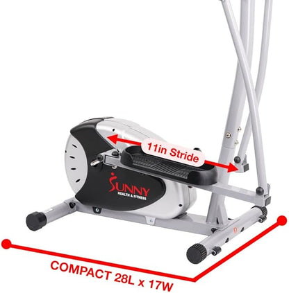 Sunny Health & Fitness Legacy Stepping Elliptical Machine, Total Body Cross Trainer, Low Impact Exercise Equipment with Optional SunnyFit App Enhanced Connectivity