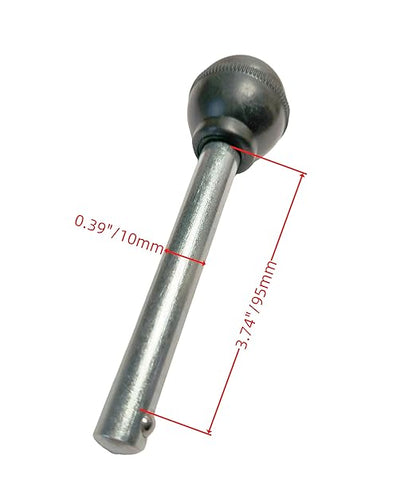 Circular Spring Steel Latch Safety Positioning pin, General Fitness Medical Equipment counterweight Stack Replacement Selection Device, with Anti-Loss Rope (1PC, Φ3/8in x 3-3/4in)