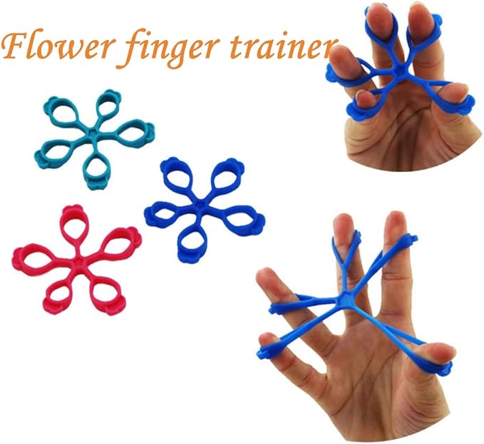 4PCS Finger Stretcher Hand Resistance Bands Hand Extensor Exerciser Finger Grip Strengthener Strength Trainer Gripper set, Finger Resistance Bands Finger Grip Exerciser Strengtheners Trainer