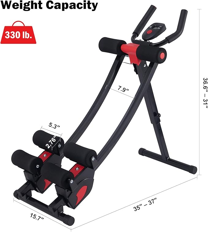 ZELUS Ab Machine for Home Gym 4 Intensities