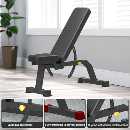 Adjustable Bench, Professional Weight Bench, Incline Flat Decline Sit Up Bench,Dumbbell Stool