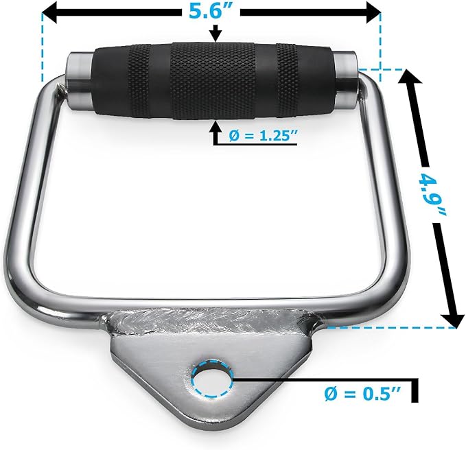 A2ZCARE Cable Machine Accessories for Weight Lifting, LAT Pull Down Attachment V Handle, V-Shaped Bar, Tricep Rope, Rotating Straight Bar