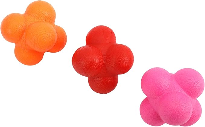 Yaegoo 6 PCS Reaction Balls Rubber Reaction Bounce Balls for Hand-Eye Coordination, Agility & Speed Reflex Training