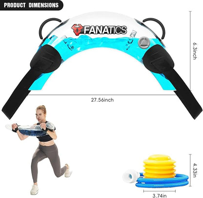 FANATICS Aqua Bags Training Power Bag Water Sandbag with Water Weight, Adjustable Water Filled Weight Balance Trainer, Sandbag Kettlebell Alternative Portable Strength Training Equipment