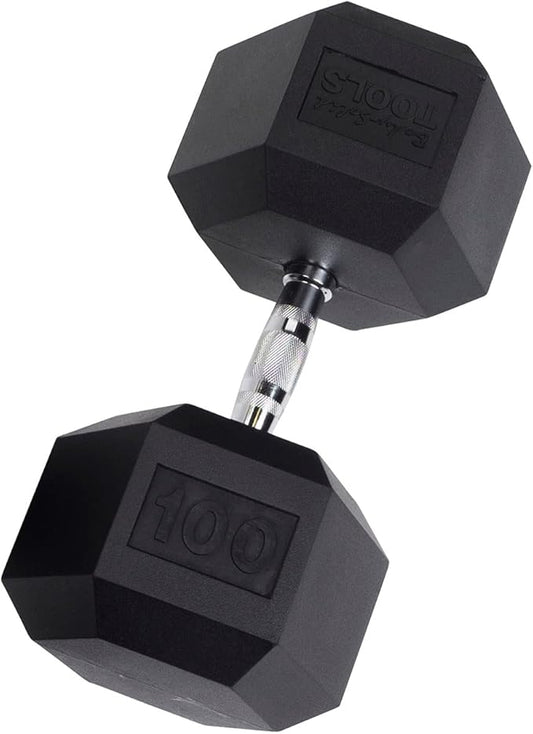 Body-Solid Rubber Coated Hexagon Dumbbells, Hand Weights For Men and Women, Weights Dumbbell for Strength Training, Body Building Home Gym Training Gear