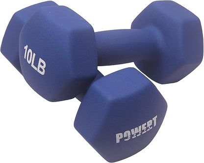 HEX Neoprene Dumbbell |Coated Colorful Hand Weights in Pair