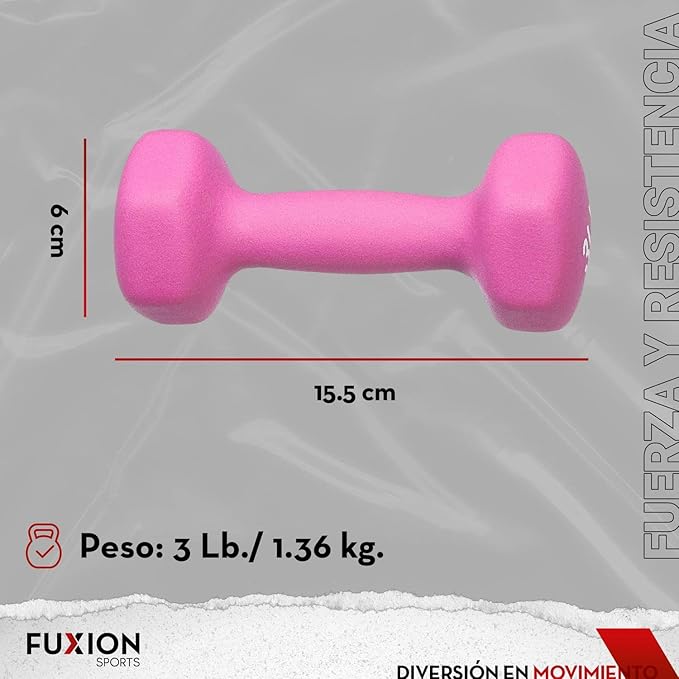 FUXION SPORTS Coated Pair Hand Weights All-Purpose, Home, Gym, Office, Exercise,