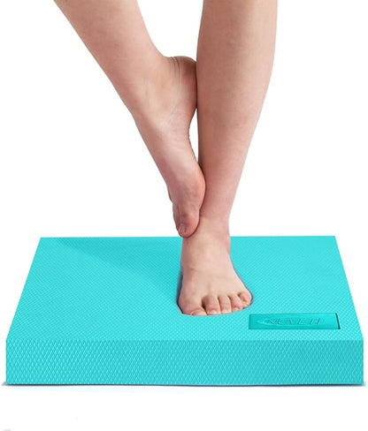 nuveti Large Balance Pad - TPE Non-Slip Mat for Fitness & Balance Exercises,Yoga, Physical Therapy, Knee Cushion Slip Resistant Foam Mat for Yoga & Balance Training, Board Foam for Strength Training, Kneeling Pads for Home Gym Exercise（20''x16''x2.4''）