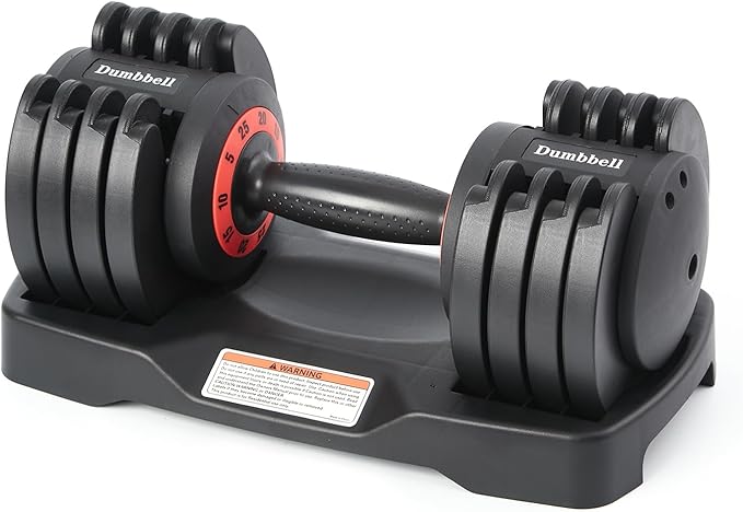 Adjustable Dumbbell Set 25/55LB Dumbbell Weights, Free Weights Dumbbell with Anti-Slip Handle, Suitable for Home Gym Full Body Workout Fitness