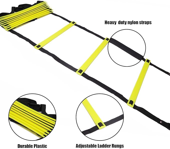 Super Flat 8 Rungs Adjustable Speed Agility Ladder 11'