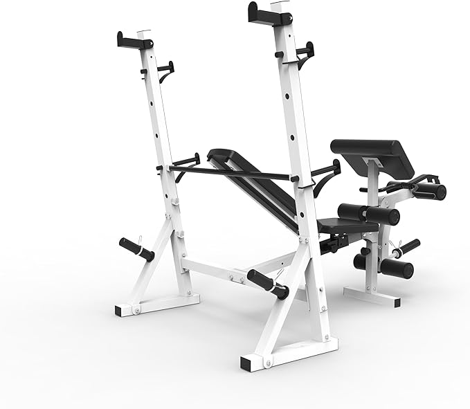 Marcy Olympic Weight Bench with Preacher Curl Pad and Leg Developer for Full-Body Workout